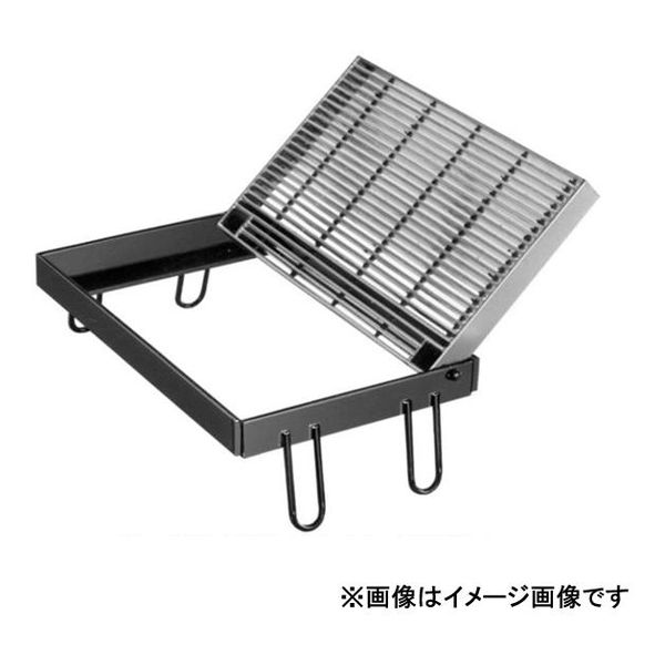 (LINEクーポン有)【個人宅配送不可】【個数：1個】ニムラ PGE-S 438-36(T-14/T6) 直送 代引不可・他メーカー同梱不可 鋼板製グレーチング 110°開閉細目 プレーン 受枠付 PGE－S 一般型 溝幅300×600mm用 PGES4