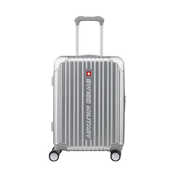【個数:1個】SM-A820-SILVER 直送 代引不可・他メーカー同梱不可 SWISS MILITARY スイスミリタリースーツケース CYGNUS シグナス 55cm メタリックシルバー SMA820SILVER|測定器・工具のイーデンキ