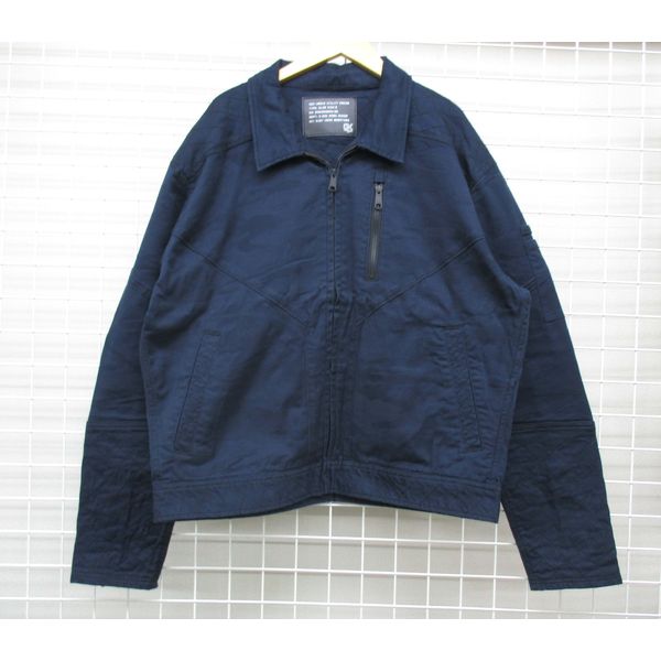 (LINEクーポン有)4573211395457 GKW－1911 作業服 迷彩柄 スライダーストレッチジャケット ネイビー LL