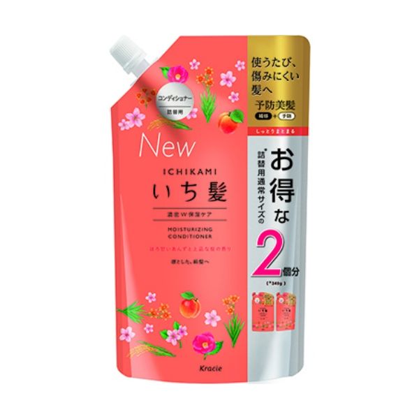 12個入 いち髪 濃密w保湿ケアコンディショナー詰替用2回分