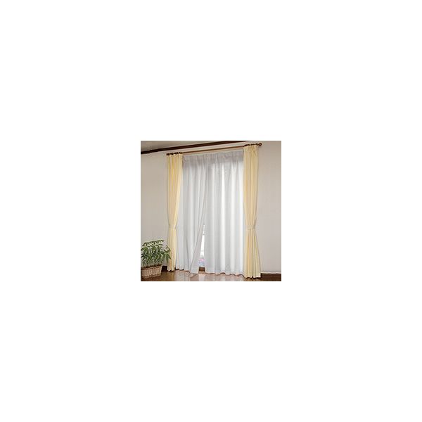 4969133212758 【4個入】 3層編み断熱レースカーテン 100×176【キャンセル不可】|測定器・工具のイーデンキ