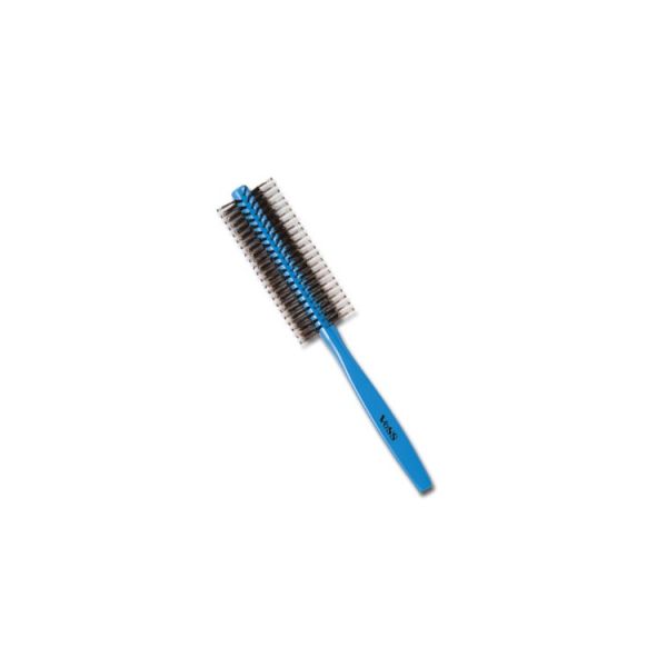 (LINEクーポン有)4977084200458 【6個入】ベスロールブラシ R－125 ブルー【キャンセル不可】 ブロー ツーステップロールブラシ ブルーヘアケア 先玉ナイロン サロン カール
