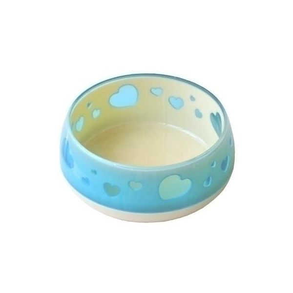 (LINEクーポン有)4984937552381 【6個入】おいしく見えるワン食器 S ハート 青【キャンセル不可】