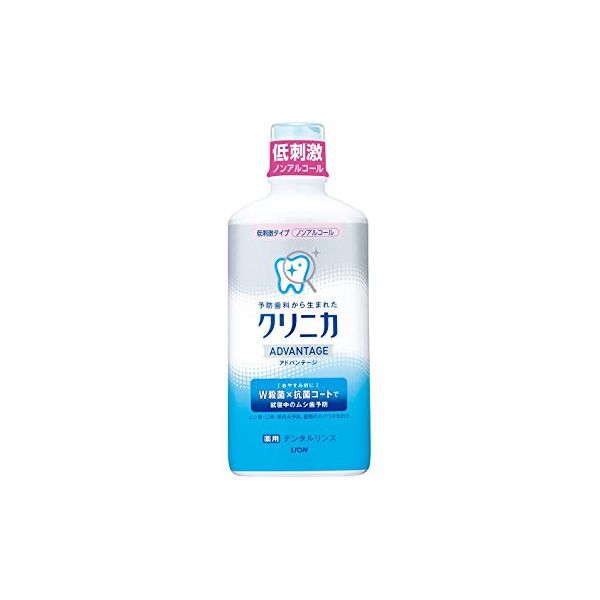 (LINEクーポン有)4903301241546 【12個入】 クリニカ アドバンテージデンタルリンス 低刺激タイプ ノンアルコール 450ML【キャンセル不可】 ライオン クリニカアドバンテージ