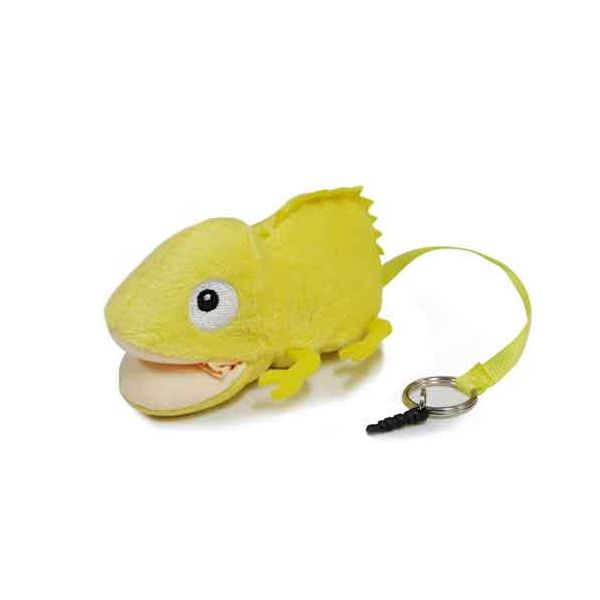 (LINEクーポン有)4958762910142 【7個入】I－101 アニマルカメレオンクリーナー イエロー 33896【キャンセル不可】 イヤホンジャックに装着 携帯できるクリーナー イエロー動物型 栄商会