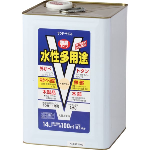 サンデーペイント 4906754265954 水性多用途 アイボリー 14L SPミズ多用途 sundaypaint 日用品|測定器・工具のイーデンキ