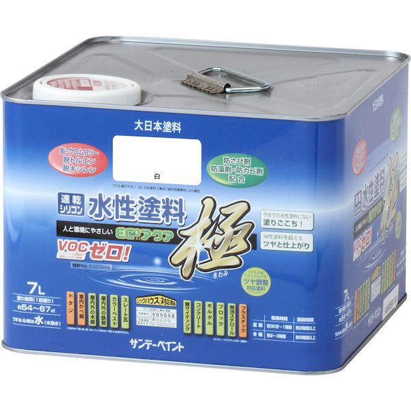 サンデーペイント 4906754275427 水性ECOアクア 白 7L SP水性エコアクア シロ sundaypaint 水性塗料エコアクア極 日用品 10,411円