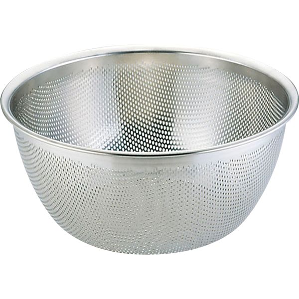 (LINEクーポン有)4520785098918 三宝産業 UK 18－8 HACCP対応パンチング深型ざる 35cm