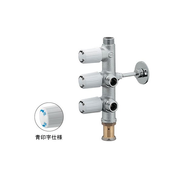 (LINEクーポン有)カクダイ 783-556-13B キッチンヘッダー 78355613B KAKUDAI 水栓金具 青印字仕様 ビス付【キャンセル不可】|測定器・工具のイーデンキ