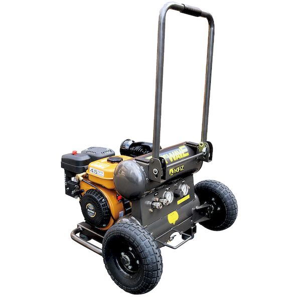 【個数：1個】和コーポレーション KAZ GM-16ES 直送 代引不可・他メーカー同梱不可 【荷下ろし設備または人員2名以上必要】AirWAVE エンジン式エアーコンプレッサー 16L GM16ES