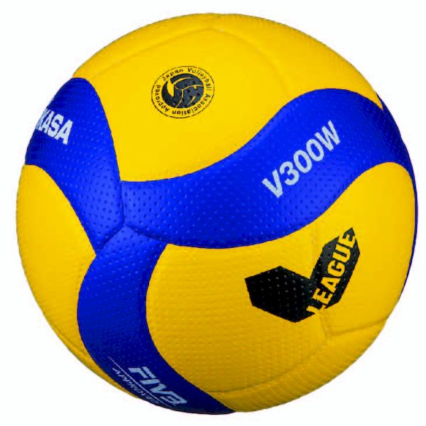ミカサ MIKASA 4907225881338 V300W−V バレー5号Vリーグロゴ入 国際公認球 高校試合球黄/青 検定球5号 V300WV バレーボール バレーボール用品