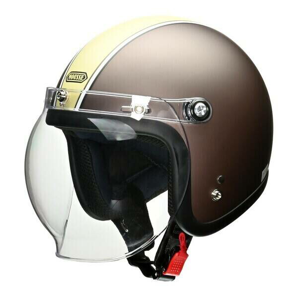(LINEクーポン有)リード工業 4952652152230 リード工業(LEAD) バイクヘルメット ジェット MOUSSE ムース マットブラウン×アイボリー フリーサイズ (57～60cm未満) 全排気量対応 4952652152230