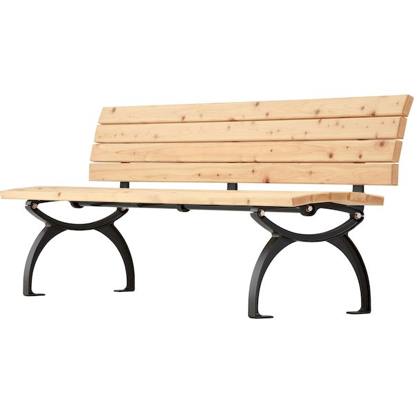 (LINEクーポン有)モリマーキンキ HG-1800 直送 代引不可・他メーカー同梱不可 ひのき材ベンチ HG－18シリーズ 背付き HG1800