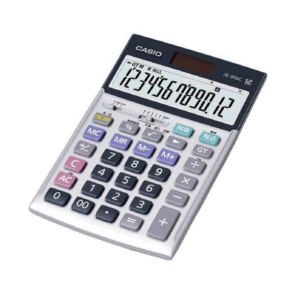 JS-20DC-N 本格実務電卓 シルバー JS20DCN｜測定器・工具のイーデンキ