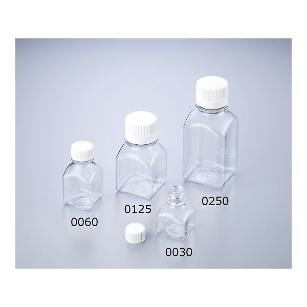 (LINEクーポン有)アズワン 1-1500-13 角型培地瓶2019－0125滅菌 48本【1箱(24本×2トレイ入)】 1150013