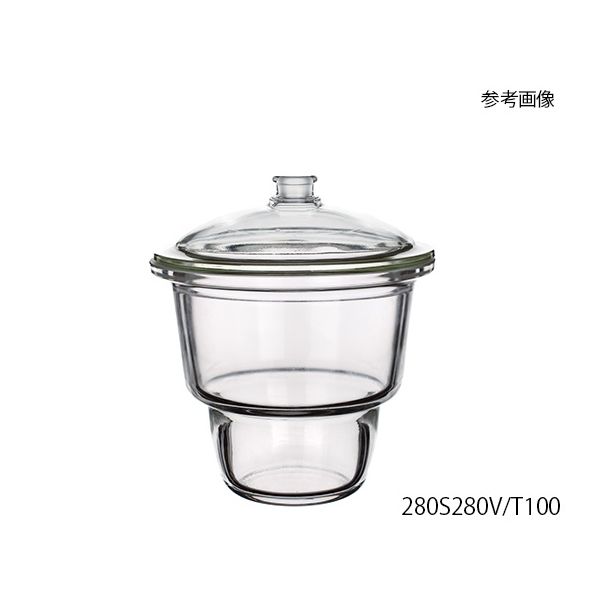 (LINEクーポン有)アズワン 3-6011-21 上口デシケータ280S280V／T100【1式】 3601121｜測定器・工具のイーデンキ