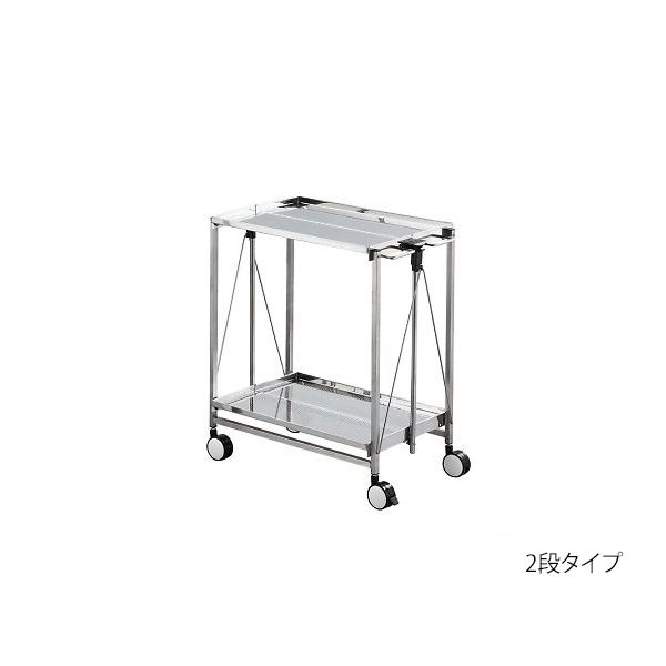 (LINEクーポン有)アズワン 3-9195-02 折りたたみワゴン No.1B 2段タイプ【1台】 3919502|測定器・工具のイーデンキ