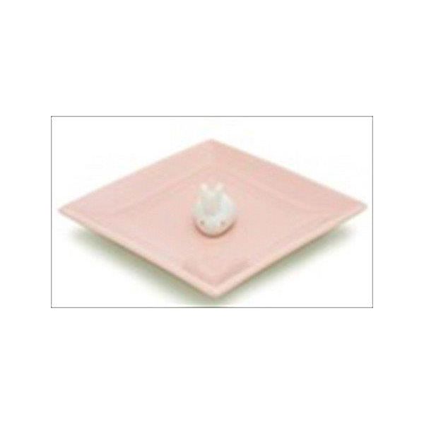 4902125975248 【40個入】 陶器香皿＆ウサギ香立 ピンク 96471【キャンセル不可】