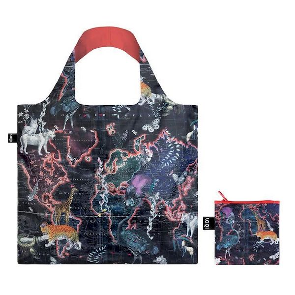 4260317660175 【10個入】 エコバッグ World Map KW．WM 89877【キャンセル不可】｜測定器・工具のイーデンキ
