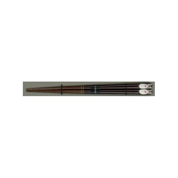 4580219381184 【6個入】 一双 会津蒔絵干支箸卯20．5cm 89476【キャンセル不可】
