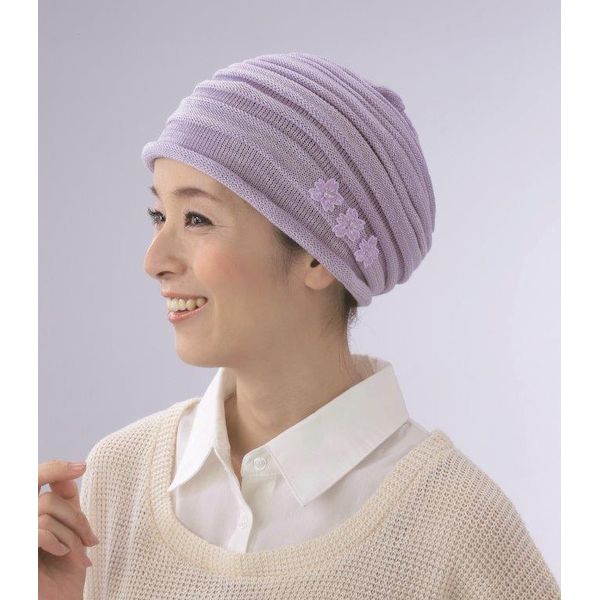 4510468008709 【4個入】 宇野千代 おしゃれヘアーキャップ パープル 102898【キャンセル不可】｜測定器・工具のイーデンキ