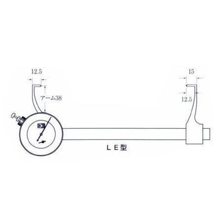 (LINEクーポン有)LE-5 カセダ L型ダイヤルキャリパーゲージ外測用 LE5 46,868円