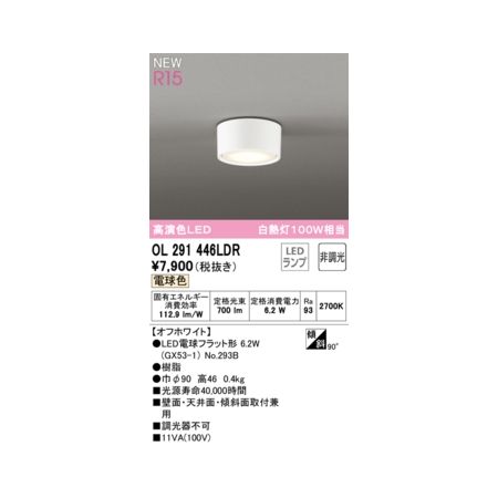 (LINEクーポン有)オーデリック ODELIC OL291446LDR ランプ別梱包
