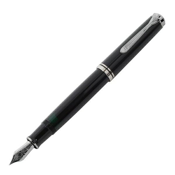(LINEクーポン有)Pelikan ペリカン M805 万年筆 F 細字 黒 スーベレーン 正規輸入品