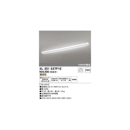 オーデリック ODELIC XL251537P1E ランプ別梱｜測定器・工具のイーデンキ