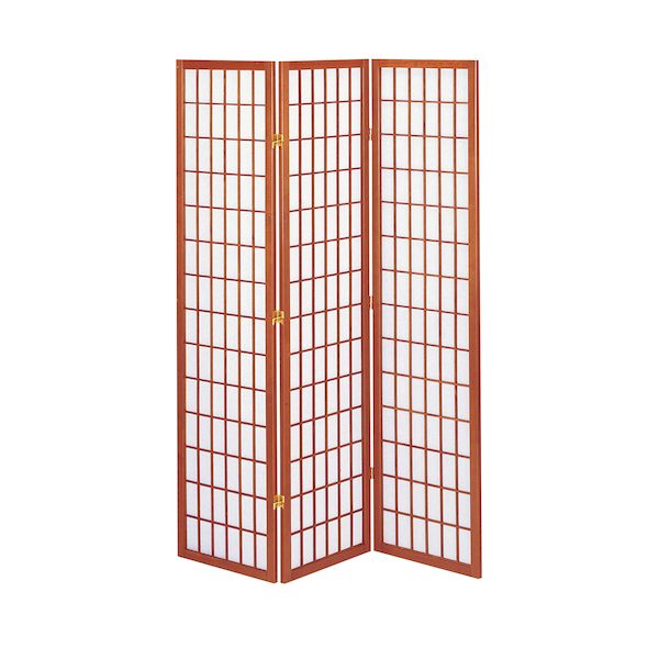 (LINEクーポン有)【個数：1個】弘益 JP-L180-3(BR) 直送 代引不可・他メーカー同梱不可 【完成】和風衝立3連 ブラウン JPL1803(BR)