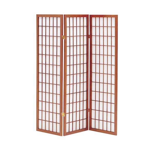 (LINEクーポン有)【個数：1個】弘益 JP-和風衝立3連ひかり 直送 代引不可・他メーカー同梱不可 【完成】和風衝立 ブラウン JP和風衝立3連ひかり