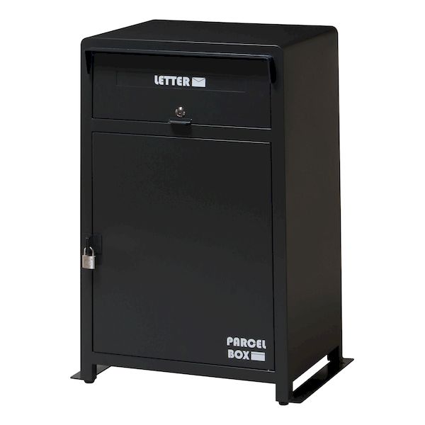 (LINEクーポン有)【個数：1個】弘益 MBX-1(BK) 直送 代引不可・他メーカー同梱不可 【完成】ローダ宅配ボックス ブラック MBX1(BK) 宅配BOX ポスト 荷物受け 戸建て 不在時 宅配 荷物 配達 再配達 配達ボックス 配達BOX