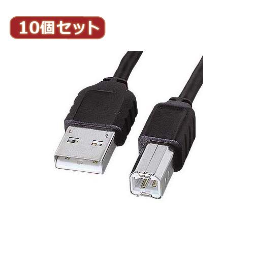 (LINEクーポン有)【個数：1個】KU-SLEC2KX10 直送 代引不可・他メーカー同梱不可 10個セット サンワサプライ エコ極細USBケーブル スリムコネクタ KU－SLEC2K