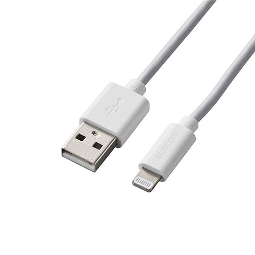 (LINEクーポン有)【個数：1個】MPA-UALO05WHX5 直送 代引不可・他メーカー同梱不可 5個セット エレコム Lightningケーブル／スタンダード／0．5m／ホワイト