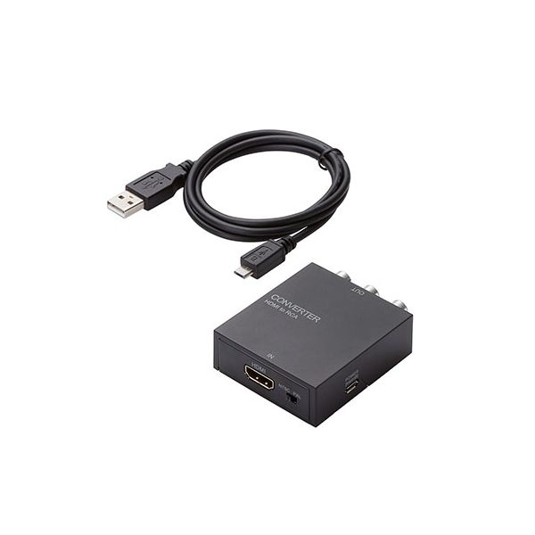 (LINEクーポン有)【個数：1個】AD-HDCV02X5 直送 代引不可・他メーカー同梱不可 5個セット エレコム ダウンスキャンコンバーター／HDMI‐RCA／HDMI1．4 ADHDCV02X5