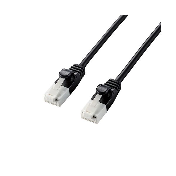 (LINEクーポン有)【個数：1個】LD-GPAYT/BK70X5 直送 代引不可・他メーカー同梱不可 5個セット エレコム やわらかLANケーブル／CAT6A／爪折れ防止／7．0m／ブラック LDGPAYT/BK70X5