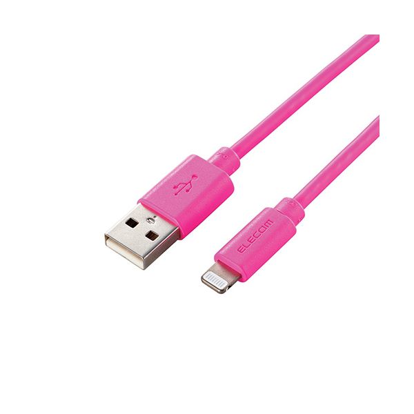 (LINEクーポン有)【個数：1個】MPA-UAL15PNX5 直送 代引不可・他メーカー同梱不可 5個セット エレコム Lightningケーブル／スタンダード／1．5m／ピンク MPAUAL15PNX5