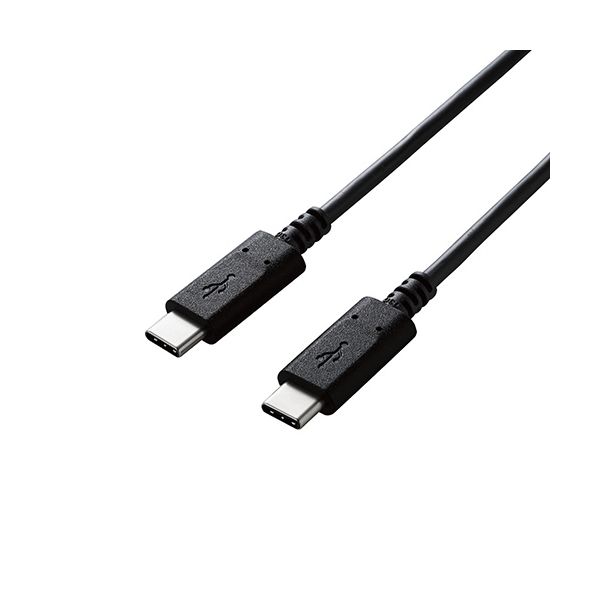 【個数：1個】U2C-CC05NBK2X5 直送 代引不可・他メーカー同梱不可 5個セット エレコム USB2．0ケーブル／C－Cタイプ／認証品／PD対応／3A出力／0．5m／ブラック U2CCC05NBK2X5