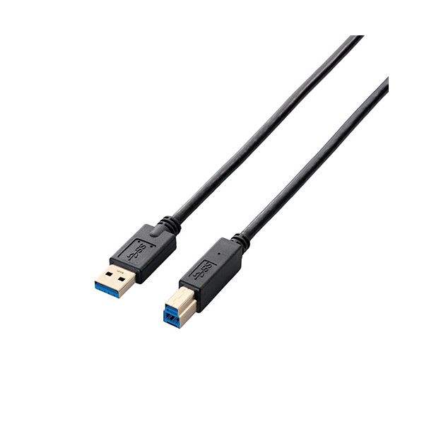 (LINEクーポン有)【個数:1個】USB3-AB05BKX5 直送 代引不可・他メーカー同梱不可 5個セット エレコム USB3.0ケーブル/A-Bタイプ/スタンダード/0.5m/ブラック USB3AB05BKX5