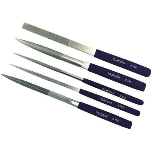 【即納在庫品】「直送」ツボサン DKST1210 ダイヤモンドヤスリ K−12 5種類セット #150−50L TSUBOSAN|測定器・工具のイーデンキ