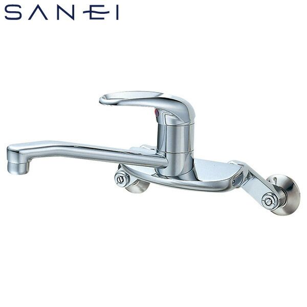 (LINEクーポン有)三栄水栓 SANEI 4973987630903 壁付シングルレバー混合栓 一般地用 CK2710-13|測定器・工具のイーデンキ