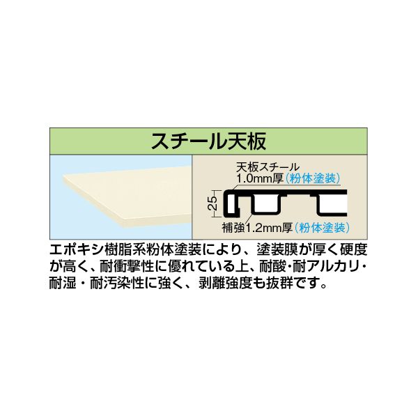 サカエ SAKAE KD-69SNT2I 直送 代引不可・他メーカー同梱不可 軽量立作業台 KD/350kg/スチール天板/H900/中板中棚付 KD69SNT2I