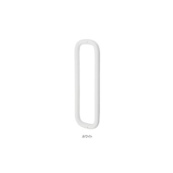 (LINEクーポン有)丸喜金属本社 P-775-WH 木目O型ハンドル 両面用・25φ ホワイト 450mm P775WH