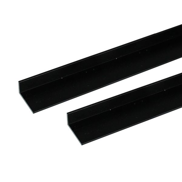 ハイロジック 4549396002640 3100264 アルミアングル 2m 1．5x15x20mm ブラック 2入
