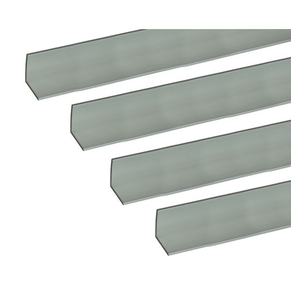 (LINEクーポン有)ハイロジック 4549396003098 3100309 アルミアングル 1m 5．0x60x60mm シルバー 4入｜測定器・工具のイーデンキ