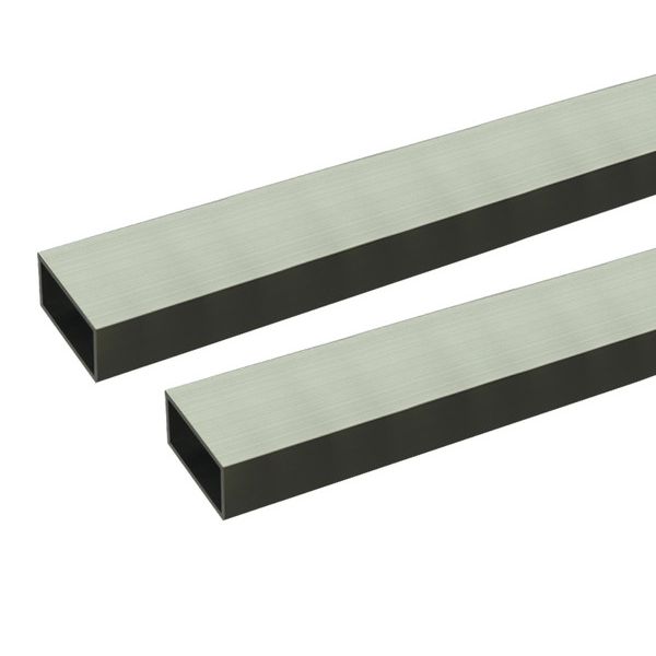 19101円 ●手数料無料!! ハイロジック 4549396004750 アルミ角パイプ 2m 2.5x50x100mm シルバー 3100475 2入