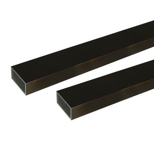 ハイロジック 4549396004774 3100477 アルミ角パイプ 2m 1．5x15x20mm ブロンズ 2入