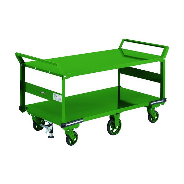 (LINEクーポン有)【個人宅配送不可】トラスコ TRUSCO OH-1L2W-6SS 直送 代引不可・他メーカー同梱不可 鋼鉄製運搬車 1400X750 両袖2段型 鋳物6輪車 Lストッパー付 OH1L2W6SS