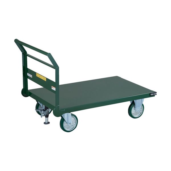 (LINEクーポン有)【個人宅配送不可】トラスコ TRUSCO SH-10-1CS 直送 代引不可・他メーカー同梱不可 鋼鉄製運搬車 1トン ハンドル側自在車輪 1200X750 Φ200ウレタン Lストッパー付 SH101CS