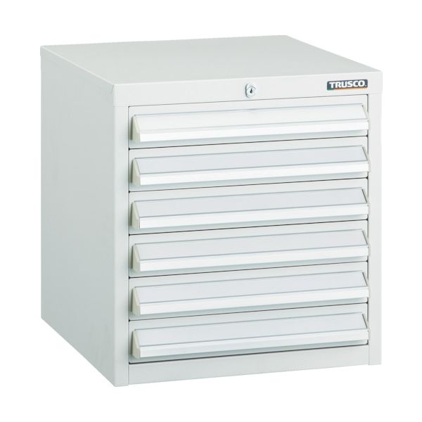 トラスコ TRUSCO LVR-421W LVR型キャビネット 392X412XH420 引出6段 W LVR421W